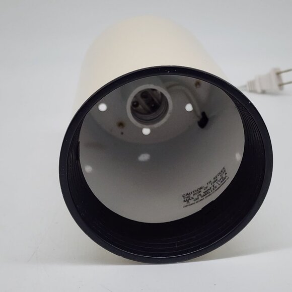 Vintage Kovacs Cylinder Shaped Accent Up Lamp White Metal - Picture 7 of 8